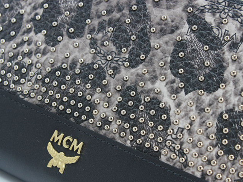 エムシーエム スーパーコピー【MCM】財布 長財布『2016年秋冬』 MYL4ABA02/EG001 BALAM.VISスタッズラウンド長財布 グレー/ブラック レザー　レディース
