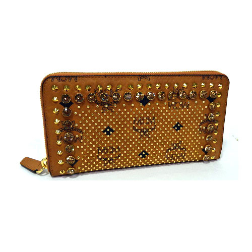 エムシーエム MCM スーパーコピー MYL 4AVI01 CO001 スタッズ ラウンドファスナー　財布