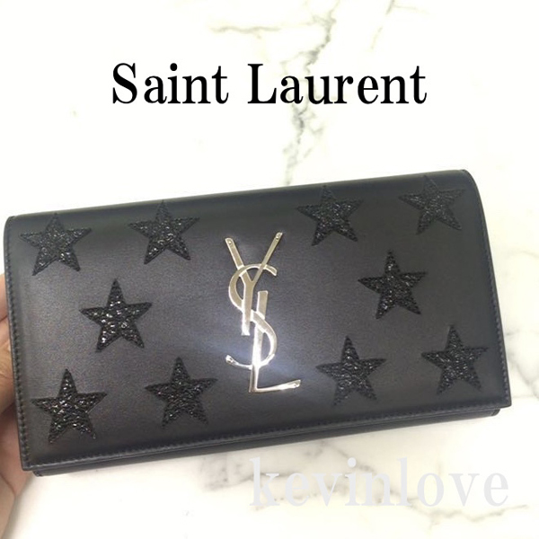 新作入荷！サンローランスーパーコピー SAINT LAURENT☆星のパッチワークが可愛いウォレット 447835C15S2