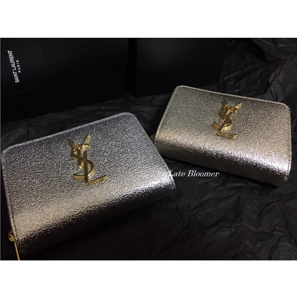 ★早期完売★ 【Saint Laurent】サンローラン スーパーコピー グリッター 折りたたみ財布 2色