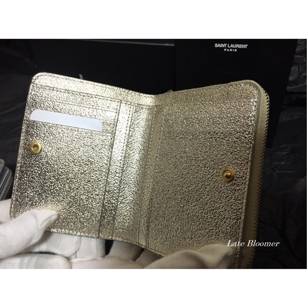 ★早期完売★ 【Saint Laurent】サンローラン スーパーコピー グリッター 折りたたみ財布 2色