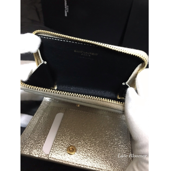 ★早期完売★ 【Saint Laurent】サンローラン スーパーコピー グリッター 折りたたみ財布 2色