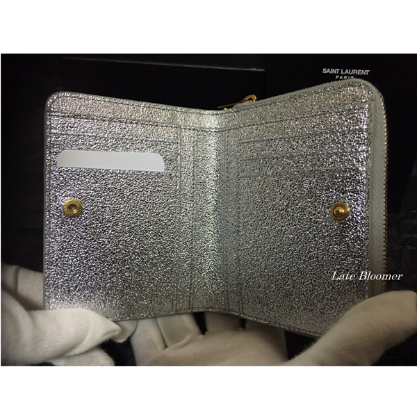 ★早期完売★ 【Saint Laurent】サンローラン スーパーコピー グリッター 折りたたみ財布 2色