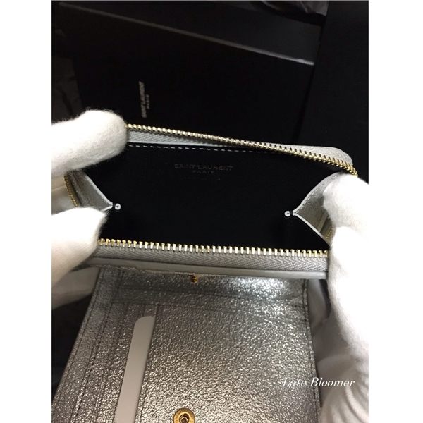★早期完売★ 【Saint Laurent】サンローラン スーパーコピー グリッター 折りたたみ財布 2色