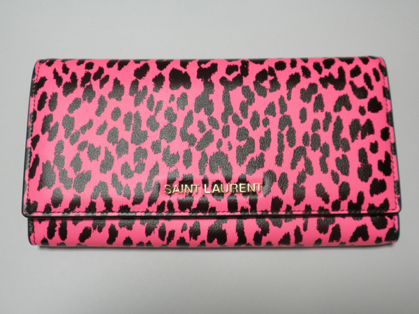 国内発送SALE!!Saint Laurentサンローラン スーパーコピー*Letters Babycat Printed長財布YSL