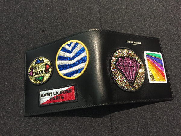 関送込【Saint Laurent】サンローラン スーパーコピー マルチパッチ レザー折財布