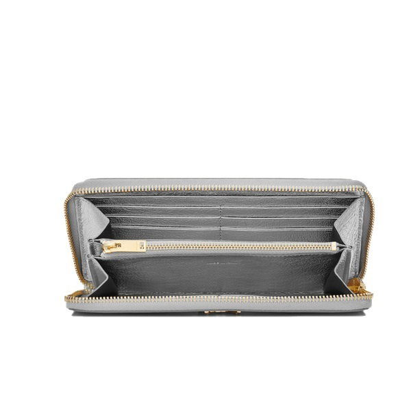 【SAINT LAURENT】サンローラン スーパーコピー MONOGRAM メタリックジップ 長財布 メンズ