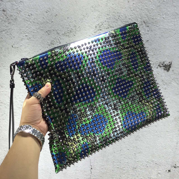 クリスチャン ルブタン コピー Christian Louboutin Peter Pouch クラッチバッグ Green 2016年春夏新作 1145048-0001-CM58