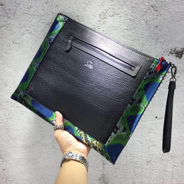 クリスチャン ルブタン コピー Christian Louboutin Peter Pouch クラッチバッグ Green 2016年春夏新作 1145048-0001-CM58