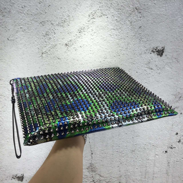 クリスチャン ルブタン コピー Christian Louboutin Peter Pouch クラッチバッグ Green 2016年春夏新作 1145048-0001-CM58