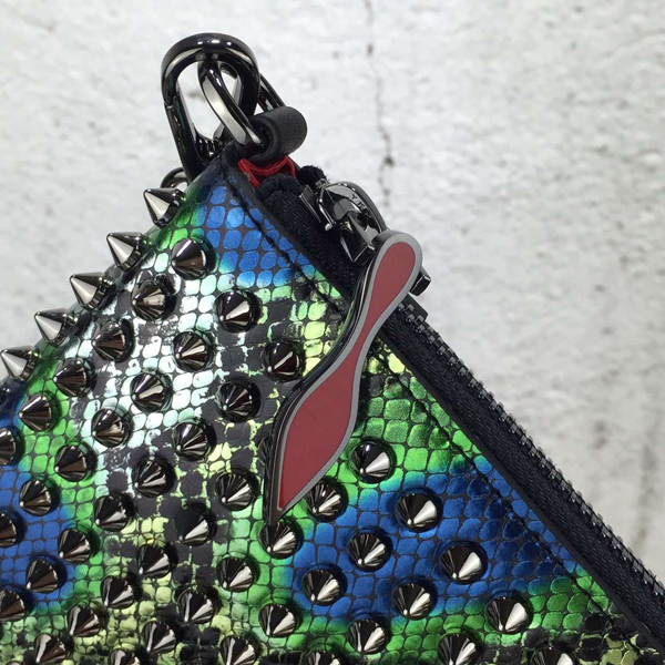 クリスチャン ルブタン コピー Christian Louboutin Peter Pouch クラッチバッグ Green 2016年春夏新作 1145048-0001-CM58
