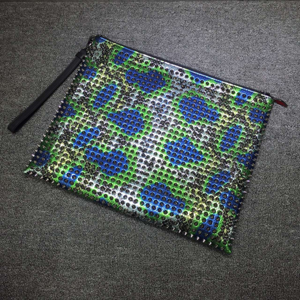 クリスチャン ルブタン コピー Christian Louboutin Peter Pouch クラッチバッグ Green 2016年春夏新作 1145048-0001-CM58