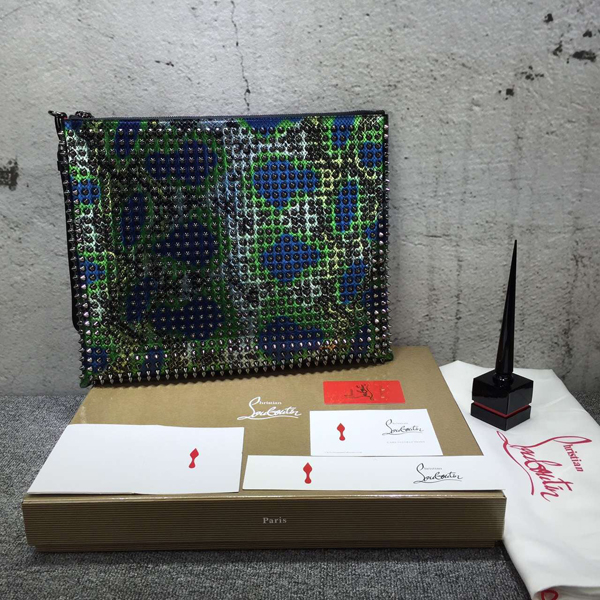 クリスチャン ルブタン コピー Christian Louboutin Peter Pouch クラッチバッグ Green 2016年春夏新作 1145048-0001-CM58