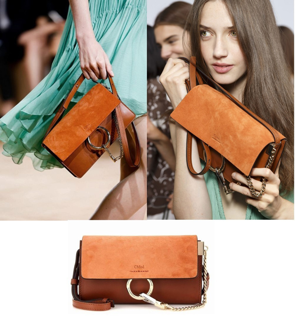 16-17新作 クロエバッグスーパーコピー CHLOE☆Faye ミニレザー＆スエードショルダーバッグ