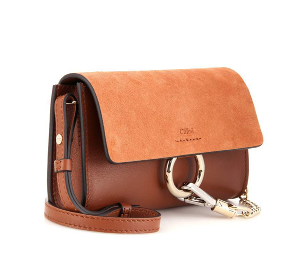 16-17新作 クロエバッグスーパーコピー CHLOE☆Faye ミニレザー＆スエードショルダーバッグ