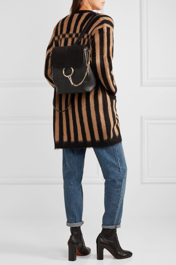 16-17新作 クロエバックパックスーパーコピー CHLOE/ Faye medium テクスチャードレ レザー スエード バックパック