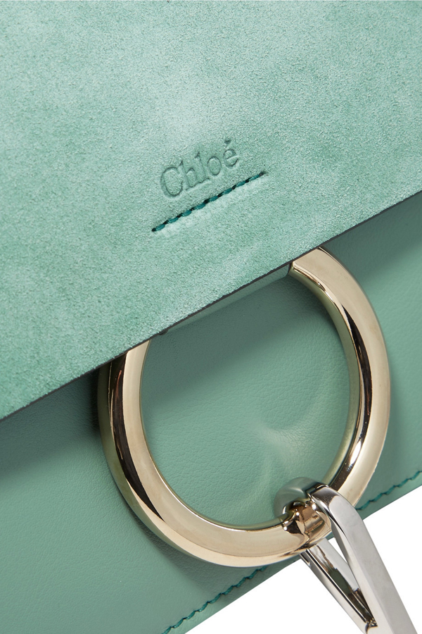 2016-17AW クロエバッグスーパーコピー CHLOE/ Fayeスエード レザー ショルダーバッグ ミント