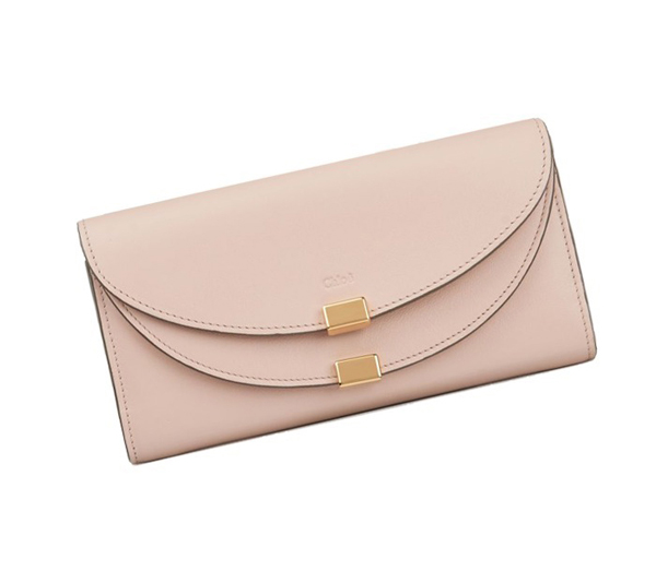 16-17AW新作 クロエ財布スーパーコピー CHLOE Georgia long wallet セメントピンク