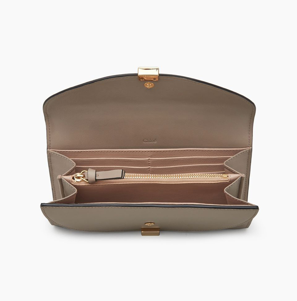 2016-17秋冬新作 クロエ財布スーパーコピー CHLOE「GEORGIA」ロングウォレット 人気色グレージュ 3P0284-H1Z-B79