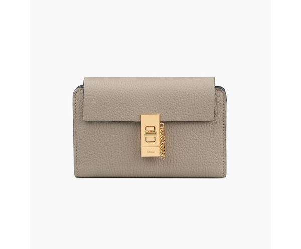 2016-17秋冬新作 クロエ財布スーパーコピー CHLOE DREW コンパクト ラムスキン MOTTY GREY