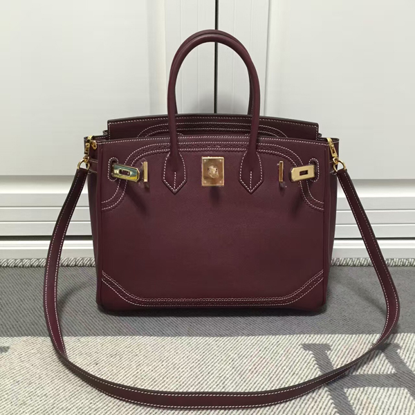 エルメスバーキン コピー ギリーズ HERMES 30cm バッグ Chocolate ゴールド金具