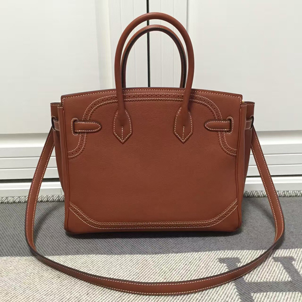 エルメスバーキン コピー ギリーズ HERMES 30cm バッグ Coffee ゴールド金具