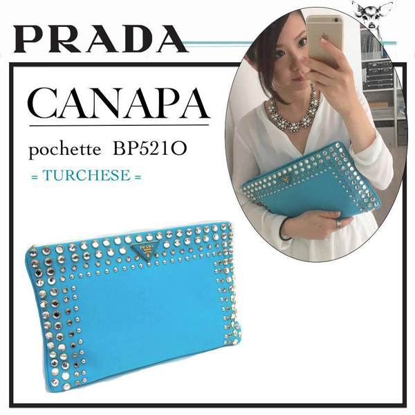 PRADAプラダスーパーコピー《ラッピング無料*》 ビジュー+カナパクラッチ BP5210