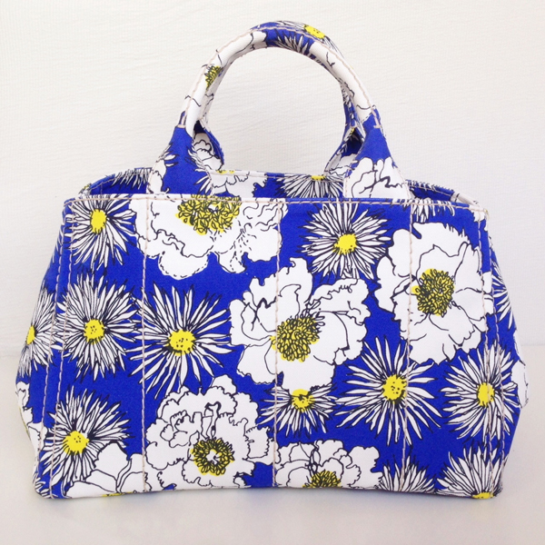 国内即納☆可愛い花柄♪《PRADA》プラダスーパーコピー  CANAPA 2WAY トートバッグ (M)