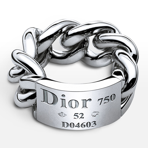 【Christian Dior】クリスチャンディオール ホワイトゴールド リング