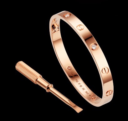 CARTIERカルティエ ブレスレット スーパーコピー 【LOVEブレスレット B6036017ローズゴールド＋diamond