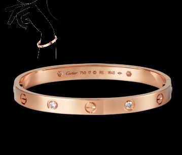CARTIERカルティエ ブレスレット スーパーコピー 【LOVEブレスレット B6036017ローズゴールド＋diamond