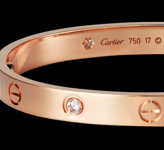 CARTIERカルティエ ブレスレット スーパーコピー 【LOVEブレスレット B6036017ローズゴールド＋diamond