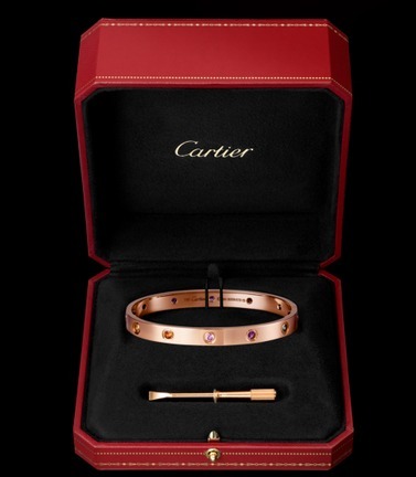 CARTIERカルティエ ブレスレット スーパーコピー 【LOVEブレスレットB6036517ローズゴールド＋ストーン】