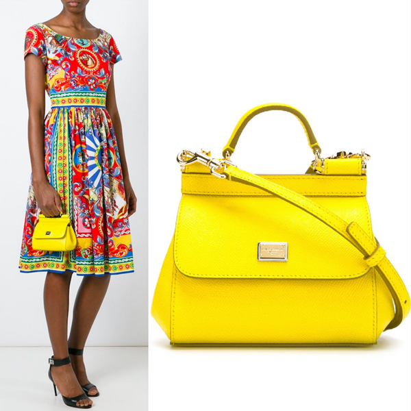 Dolce&Gabbana(D&G)ドルチェ&ガッバーナ スーパーコピー 17SS DG173 MICRO‘SICILY’BAG IN DAUPHINE PRINT LEATHER