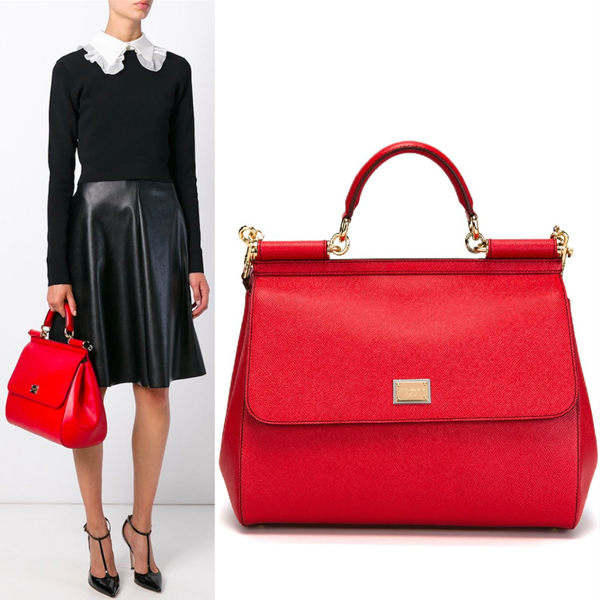 16-17AW Dolce&Gabbana(D&G)ドルチェ&ガッバーナ スーパーコピー DG193 LARGE‘SICILY’BAG IN DAUPHINE PRINT LEATHER