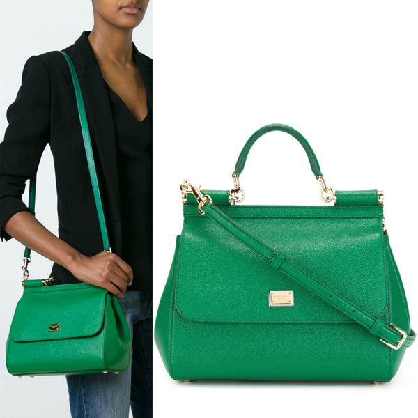 16-17AW Dolce&Gabbana(D&G)ドルチェ&ガッバーナ スーパーコピー DG606 MEDIUM‘SICILY’IN DAUPHINE PRINT LEATHER