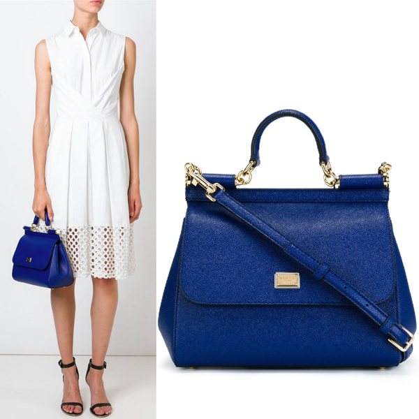 17SS DOLCE&GABBANA (D&G)ドルチェ&ガッバーナ スーパーコピー DG181 MEDIUM‘SICILY’BAG IN DAUPHINE PRINT LEATHER