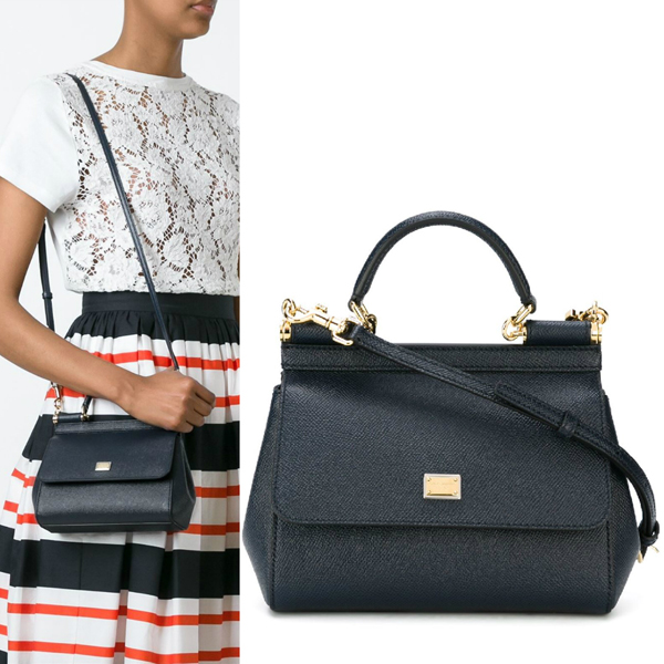 17SS Dolce&Gabbana(D&G)ドルチェ&ガッバーナ スーパーコピー DG161 SMALL‘SICILY’BAG IN DAUPHINE PRINT LEATHER