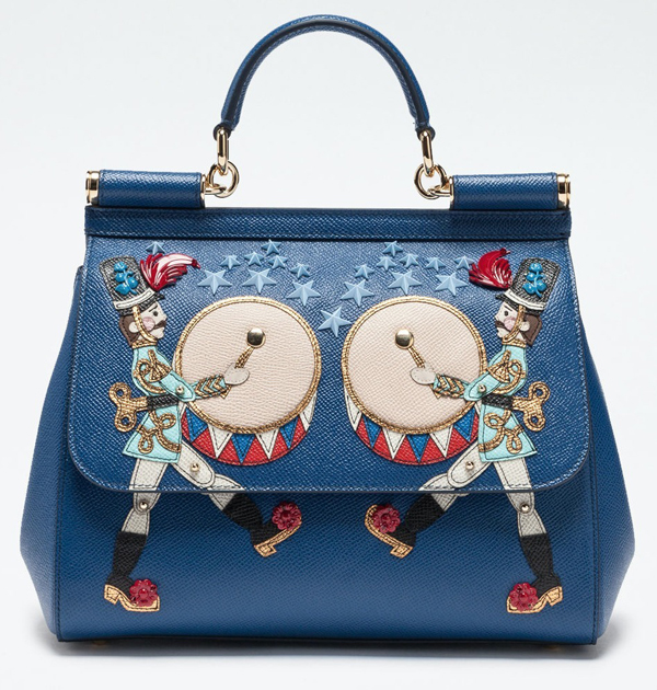 2017新作 SICILY Dolce&Gabbana(D&G)ドルチェ&ガッバーナ スーパーコピー バッグ DAUPHINEプリントレザーデコレーション ミディアム