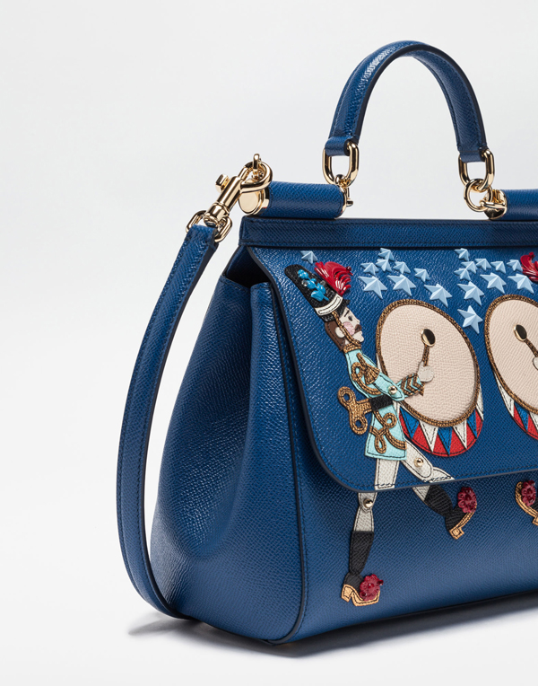 2017新作 SICILY Dolce&Gabbana(D&G)ドルチェ&ガッバーナ スーパーコピー バッグ DAUPHINEプリントレザーデコレーション ミディアム