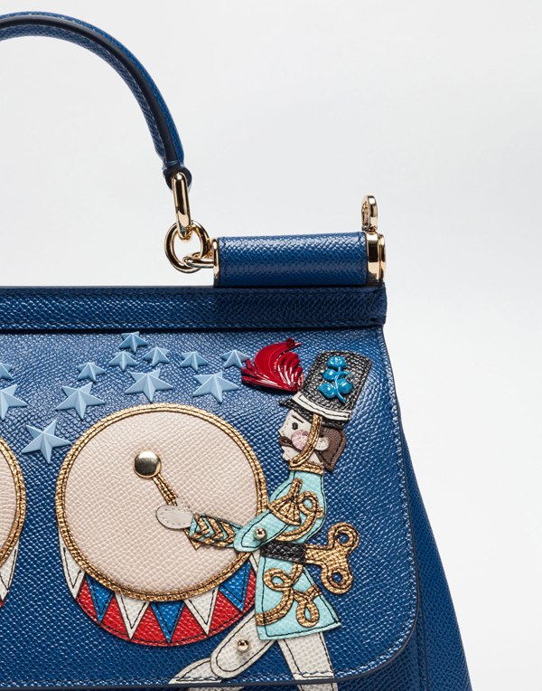 2017新作 SICILY Dolce&Gabbana(D&G)ドルチェ&ガッバーナ スーパーコピー バッグ DAUPHINEプリントレザーデコレーション ミディアム