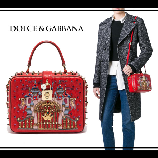 2017新作人気 刺激的 Rosaria (D&G)ドルチェ&ガッバーナ スーパーコピー スタッズ ハンドバック Dolce & Gabbana