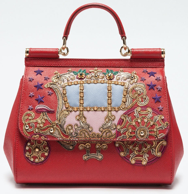 2017新作人気 SICILY DOLCE & GABBANA  (D&G)ドルチェ&ガッバーナ スーパーコピー バッグ DAUPHINEプリントレザーデコレーション ミディアム BB6002AE66180303