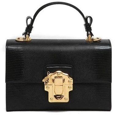 2017新作人気 LUCIA Dolce&Gabbana(D&G)ドルチェ&ガッバーナ スーパーコピー イグアナプリント 2way レザーハンドバッグ Black