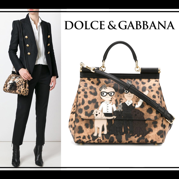 2017新作人気 主役級◇SICILY MEDIUM PATCH装飾 (D&G)ドルチェ&ガッバーナ スーパーコピー ハンドバッグ◇Dolce&Gabbana