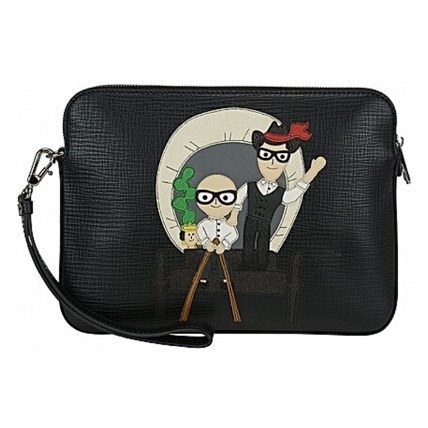 16-17AW 【(D&G)ドルチェ&ガッバーナ スーパーコピー】Dolce & Gabbana パッチ ジップ クラッチ BM1253AC73980999