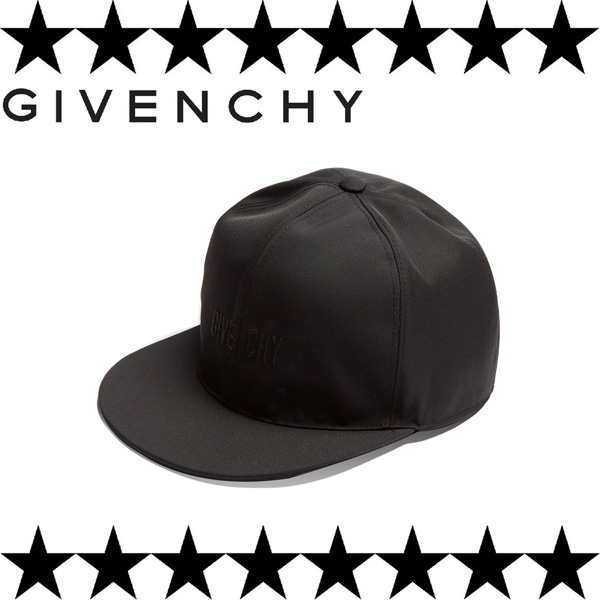 GIVENCHY(ジバンシィスーパーコピー) Star print canvas cap ロゴスター帽子黒