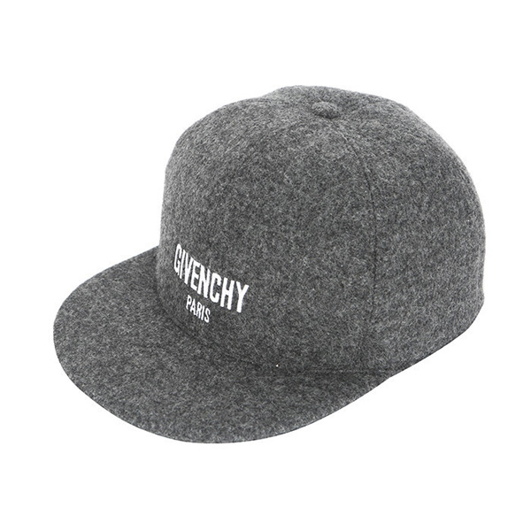GIVENCHYジバンシィスーパーコピー 16AW ロゴ刺繍 ウール スナップバック/キャップ_GREY