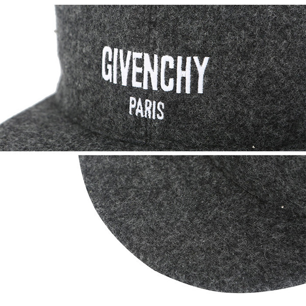 GIVENCHYジバンシィスーパーコピー 16AW ロゴ刺繍 ウール スナップバック/キャップ_GREY