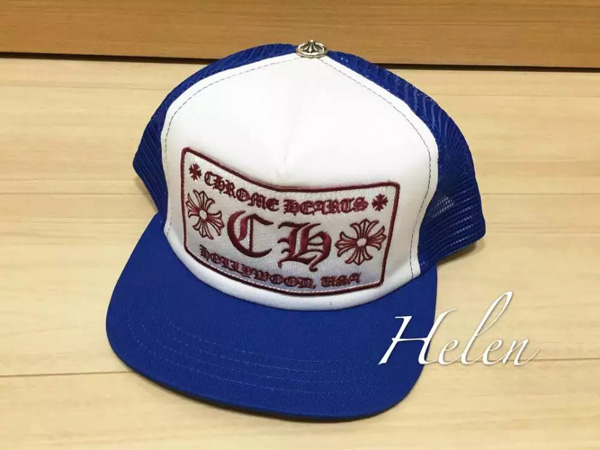 即納 CHROME HEARTSクロムハーツスーパーコピー CH Trucker Cap クロムハーツ 青白